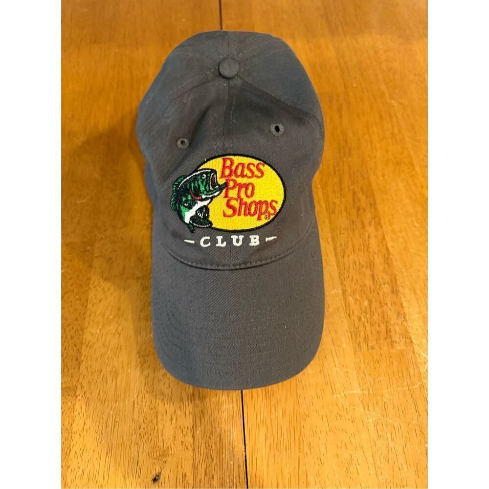 Bass Pro Shop Club Hat Cap Adult gray Adjustable Strap - Picture 2 of 8
